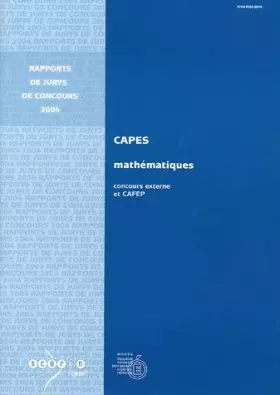 Couverture du produit · Certificat d'aptitude au professorat de l'enseignement du second degré (CAPES) de mathématiques: Concours externe et CAFEP