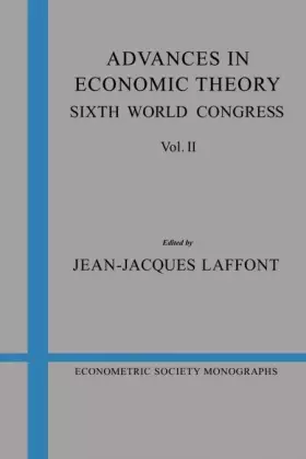 Couverture du produit · Advances in Economic Theory v2: Sixth World Congress