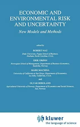 Couverture du produit · Economic and Environmental Risk and Uncertainty: New Models and Methods