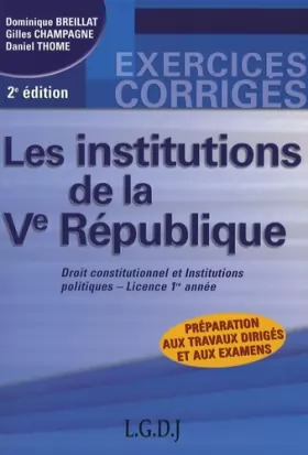 Couverture du produit · LES INSTITUTIONS DE LA VE RÉPUBLIQUE - 2ÈME ÉDITION: DROIT CONSTITUTIONNEL ET INSTITUTIONS POLITIQUES