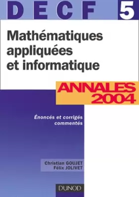 Couverture du produit · DECF, numéro 5 : Mathématiques appliquées et informatique
