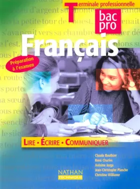 Couverture du produit · Français Terminale professionnelle Bac Pro