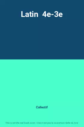 Couverture du produit · Latin  4e-3e