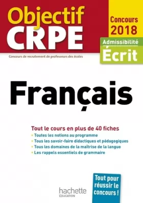 Couverture du produit · Objectif CRPE En Fiches Français - 2018
