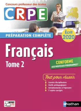 Couverture du produit · Français - Tome 2 - Ecrit 2020/2021 - Préparation complète - CRPE - 2020 (2)