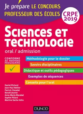 Couverture du produit · Sciences et technologie - Oral, admission - CRPE 2019
