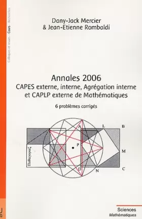 Couverture du produit · Annales 2006, CAPES externe, interne, Agrégation interne et CAPLP externe de mathématiques