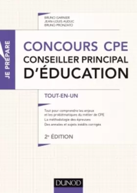 Couverture du produit · Concours CPE - Conseiller principal d'éducation - Tout-en-un - 2e éd. - Nouveau concours