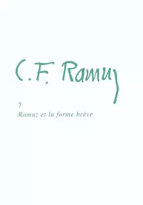 Couverture du produit · Ramuz: Tome 7, Ramuz et la forme brève