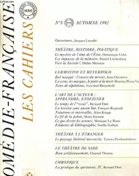 Couverture du produit · Cahiers de la Comédie-Française 5 (Tome 5)