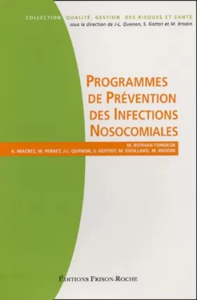 Couverture du produit · Programme de prévention des infections nosocomiales