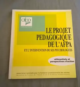 Couverture du produit · Le projet pédagogique de l'AFPA