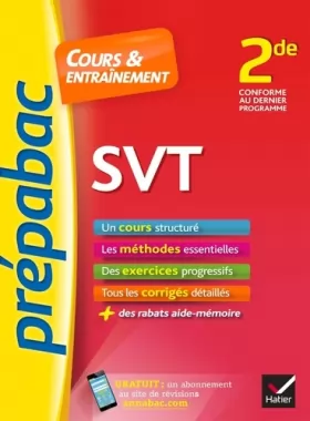 Couverture du produit · SVT 2de - Prépabac Cours & entraînement: cours, méthodes et exercices progressifs (seconde)