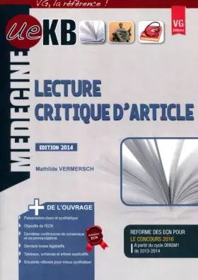 Couverture du produit · Lecture critique d'article