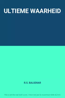 Couverture du produit · ULTIEME WAARHEID