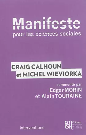 Couverture du produit · Manifeste pourt les sciences sociales