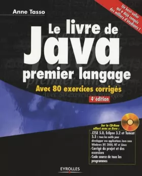 Couverture du produit · Le livre de Java premier langage (1Cédérom)