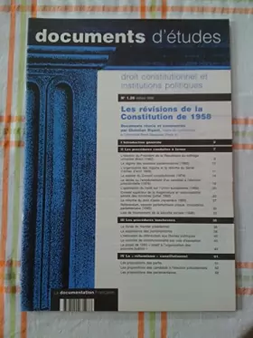 Couverture du produit · LES REVISIONS DE LA CONSTITUTION DE 1958