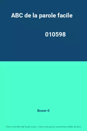 Couverture du produit · ABC de la parole facile                                                                       010598