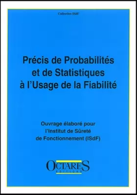 Couverture du produit · Précis de probabilités et de statistiques à l'usage de la fiabilité