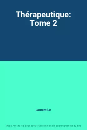 Couverture du produit · Thérapeutique: Tome 2