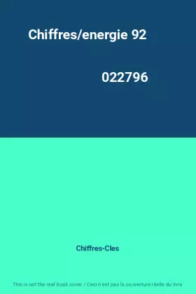 Couverture du produit · Chiffres/energie 92                                                                           022796