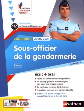 Couverture du produit · Concours externe Sous-officier de la gendarmerie - Catégorie B - Intégrer la fonction publique - 2020/2021 (23)