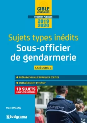 Couverture du produit · Sujets-types inédits sous-officier de gendarmerie: Catégorie B