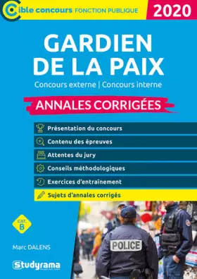 Couverture du produit · Annales corrigées Gardien de la paix