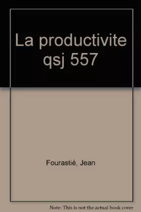 Couverture du produit · La Productivité