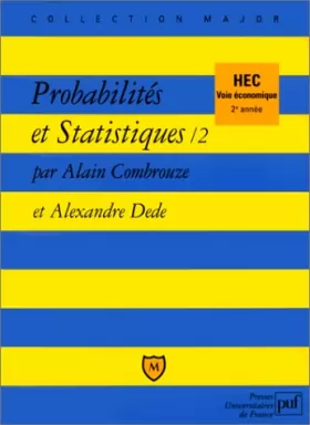 Couverture du produit · Probabilités et statistiques, 2 - HEC voie économique, 2ème année
