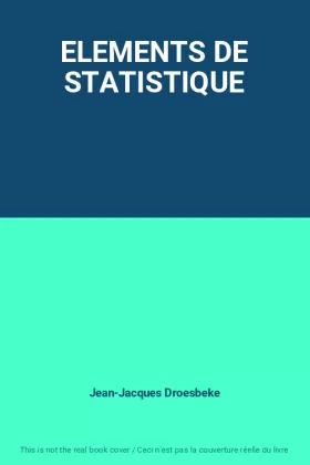 Couverture du produit · ELEMENTS DE STATISTIQUE