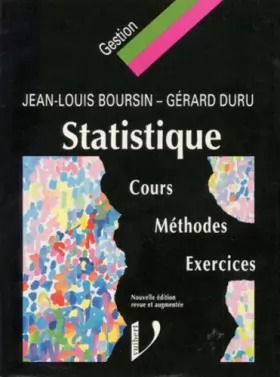 Couverture du produit · STATISTIQUE. Cours, Méthodes, Exercices, édition 1995