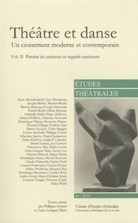 Couverture du produit · Théâtre et danse (Volume II) Un croisement moderne et contemporain. vol. II