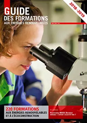 Couverture du produit · Guide des formations aux énergies renouvelables 2018-2019