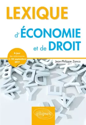 Couverture du produit · Lexique d'Économie et de Droit