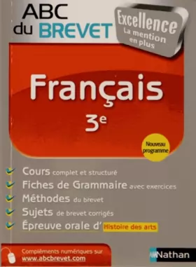 Couverture du produit · ABC du BREVET Excellence Français 3e