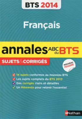 Couverture du produit · ANNALES BTS 2014 FRANCAIS