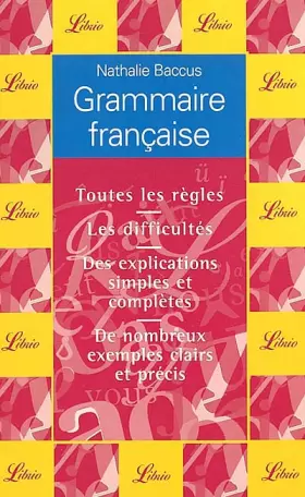 Couverture du produit · Grammaire française