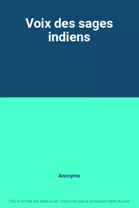 Couverture du produit · Voix des sages indiens
