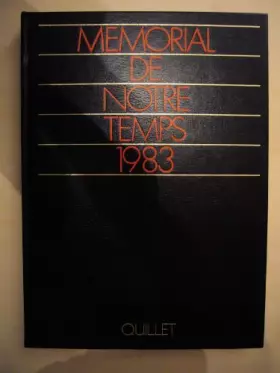 Couverture du produit · Memorial de notre temps 1983