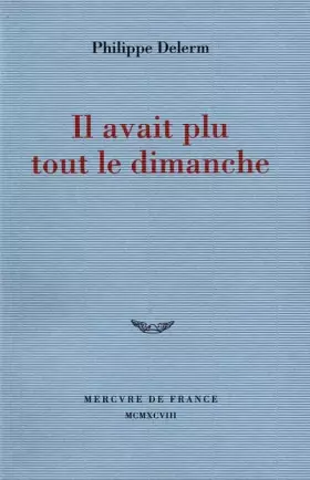 Couverture du produit · Il avait plu tout le dimanche