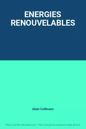 Couverture du produit · ENERGIES RENOUVELABLES