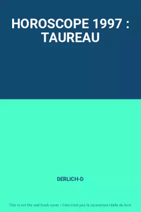 Couverture du produit · HOROSCOPE 1997 : TAUREAU