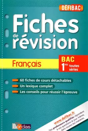 Couverture du produit · DEFIBAC FICHES FRANCAIS 1RES