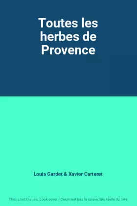 Couverture du produit · Toutes les herbes de Provence
