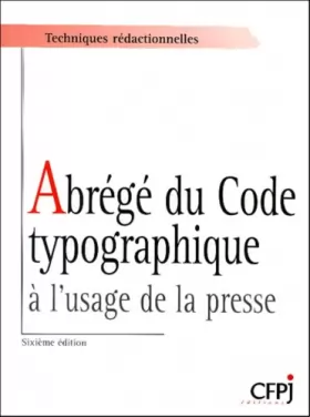 Couverture du produit · Abrégé du code typographique