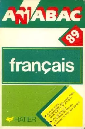 Couverture du produit · Anabac.1989 bac français : bac. 1989. [1]. français