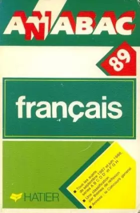 Couverture du produit · Anabac.1989 bac français : bac. 1989. [1]. français