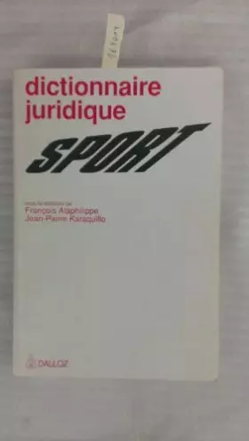 Couverture du produit · Dictionnaire juridique sport